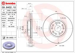 Bremsscheibe BREMBO (09.8402.11), TOYOTA, IS I, GS, IS Sportcross 