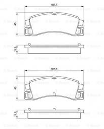 Brake Pad Set, disc brake BOSCH (0 986 424 383), TOYOTA, MR 2 II, Corolla Compact, Corolla Liftback, Corolla Station Wagon, Corolla, Carina II Stufenheck, Carina II, Celica Coupe 