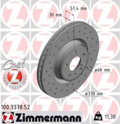 Bremsscheibe ZIMMERMANN (100.3378.52), AUDI, A4, A4 Avant, A4 Allroad, A5, A5 Sportback, Q5 