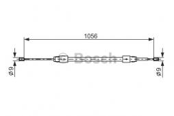 Cable, parking brake BOSCH (1 987 477 692), MERCEDES-BENZ, A-Klasse 