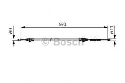Cable, parking brake BOSCH (1 987 477 751), SMART, City-Coupe, Cabrio, Crossblade, Fortwo Coupe, Fortwo Cabrio 