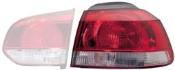 Luce posteriore HELLA (2SD 009 922-091), VW, Golf VI, Golf V 