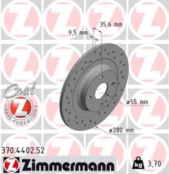 Bremsscheibe ZIMMERMANN (370.4402.52), MAZDA, FIAT, MX-5 IV, 124 Spider, MX-5 RF 