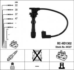 Kit de câbles d'allumage NGK (44327), KIA, HYUNDAI, Rio III, i10, i20, Picanto 