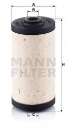 Fuel filter MANN-FILTER (BFU 707), MERCEDES-BENZ, Ponton, Heckflosse, /8 