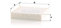 Filter, Innenraumluft MANN-FILTER (CU 1830), SMART, MITSUBISHI, Roadster, Roadster Coupe, Forfour, Colt VI, Colt CZC Cabriolet, Colt VII 