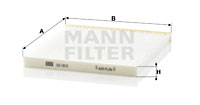Filter, Innenraumluft MANN-FILTER (CU 1912), TOYOTA, Corolla, Corolla Station Wagon, Corolla Stufenheck, Corolla Verso 