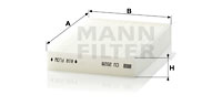 Filter, Innenraumluft MANN-FILTER (CU 2028), SUZUKI, OPEL, Splash, Agila (B) 