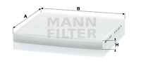 Filter, interior air MANN-FILTER (CU 2035), TOYOTA, Avensis Liftback, Avensis, Avensis Station Wagon, Corolla, Corolla Station Wagon, Corolla Stufenheck, Corolla Verso, Avensis Stufenheck 