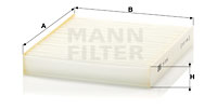 Filter, Innenraumluft MANN-FILTER (CU 2145), SUBARU, Impreza Stufenheck, Impreza Station Wagon, Impreza Schrägheck 