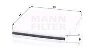 Filter, Innenraumluft MANN-FILTER (CU 22 003), NISSAN, SUBARU, Murano II, X-Trail, Forester, Murano I 
