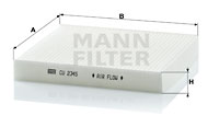 Filter, Innenraumluft MANN-FILTER (CU 2345), LEXUS, NISSAN, GS, RC, Almera Tino, IS III, Almera II Hatchback, Almera II, Primera, Primera Kombi, Primera Hatchback 