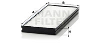 Filter, Innenraumluft MANN-FILTER (CU 26 000-2), KIA, Carens II, Carens II Großraumlimousine 