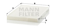 Filter, interior air MANN-FILTER (CU 2620), RENAULT, Koleos I 