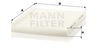 Filter, interior air MANN-FILTER (CU 27 007), HYUNDAI, Santa Fé II 