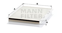 Filter, Innenraumluft MANN-FILTER (CU 2839), HONDA, Accord VI, Accord VI Coupe, Accord VI Hatchback 