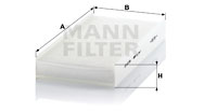 Filter, interior air MANN-FILTER (CU 3847), PEUGEOT, FIAT, CITROEN, Expert Tepee, Scudo, Jumpy, Jumpy Kasten 