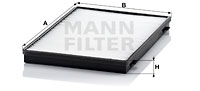 Filter, interior air MANN-FILTER (CU 3943), ROVER, MG, 75, 75 Tourer, MG ZT, MG ZT- T 
