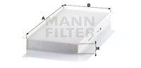 Filter, interior air MANN-FILTER (CU 4054), MERCEDES-BENZ, A-Klasse, B-Klasse 