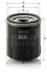 Ölfilter MANN-FILTER (MW 68) 