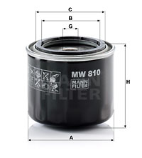 Filtre à huile MANN-FILTER (MW 810) 