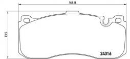Kit de plaquettes de frein, frein à disque BREMBO (P 06 041), BMW, MINI, 3er Touring, 3er, 3er Coupe, 3er Cabriolet, 1er Coupe, 1er, 1er Cabriolet, Mini 
