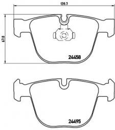 Brake Pad Set, disc brake BREMBO (P 06 050), BMW, X5, X6 