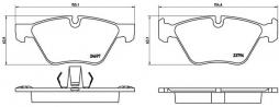 Kit de plaquettes de frein, frein à disque BREMBO (P 06 060), BMW, 5er Touring, 5er 