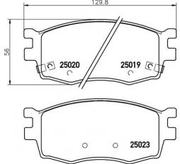 Brake Pad Set, disc brake BREMBO (P 30 069), HYUNDAI, i20 