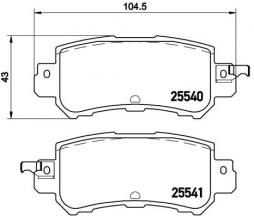 Brake Pad Set, disc brake BREMBO (P 49 047), MAZDA, CX-3, CX-5 