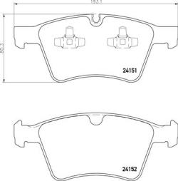 Brake Pad Set, disc brake BREMBO (P 50 115), MERCEDES-BENZ, GL-Klasse, R-Klasse, M-Klasse 