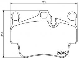 Kit de plaquettes de frein, frein à disque BREMBO (P 65 014), PORSCHE, Boxster Spyder, 911, Boxster, 911 Cabriolet, Cayman, 911 Targa 