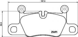 Kit de plaquettes de frein, frein à disque BREMBO (P 65 031), PORSCHE, 911 Targa, 911, 911 Cabriolet 