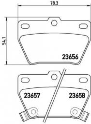 Brake Pad Set, disc brake BREMBO (P 83 057), TOYOTA, RAV 4 II 