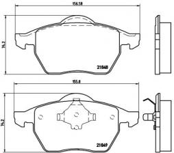 Brake Pad Set, disc brake BREMBO (P 85 039), SEAT, VW, FORD, Alhambra, Sharan, Galaxy 