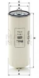 Fuel filter MANN-FILTER (PL 601/1 x) 