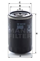 Ölfilter MANN-FILTER (W 6014), ALFA ROMEO, 4C Spider, Giulietta, 4C 