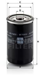 Oil Filter MANN-FILTER (W 719/33), ROVER, MG, 75, 75 Tourer, MG ZS, MG ZT, MG ZS Hatchback, MG ZT- T 