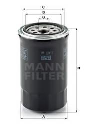 Oil Filter MANN-FILTER (W 8011), KIA, HYUNDAI, Magentis, Sportage, Tucson, Carens III, Carens II, Santa Fé II, Sonata V, Cee'D SW, Cee'D Schrägheck, i30, Pro Cee'D, i30 Kombi 