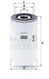 Oil Filter MANN-FILTER (W 9019) 