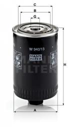 Oil Filter MANN-FILTER (W 940/13), AUDI, 100, A6, 100 Avant, A6 Avant 