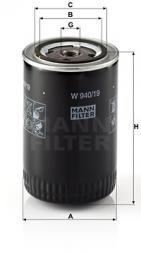 Filtre à carburant MANN-FILTER (W 940/19) 