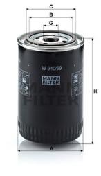 Filtro olio MANN-FILTER (W 940/69), IVECO, Daily IV Kasten/Kombi, Daily V Kasten/Kombi 