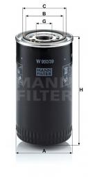 Filtre à huile MANN-FILTER (W 950/39) 