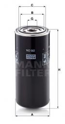 Filtre, système hydraulique de travail MANN-FILTER (WD 962) 