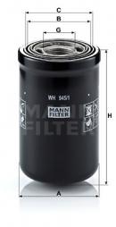 Filtre hydraulique, boîte automatique MANN-FILTER (WH 945/1) 