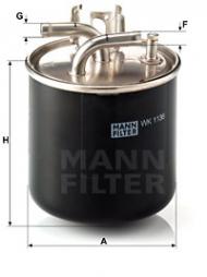 Kraftstofffilter MANN-FILTER (WK 1136), AUDI, A8 