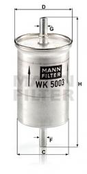 Fuel filter MANN-FILTER (WK 5003), SMART, Fortwo Coupe, Fortwo Cabrio 