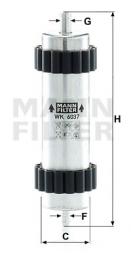 Fuel filter MANN-FILTER (WK 6037), AUDI, A6 Avant, A6, A7 Sportback, A6 Allroad 