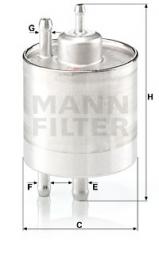 Filtro carburante MANN-FILTER (WK 711/1), MERCEDES-BENZ, A-Klasse, Vaneo 